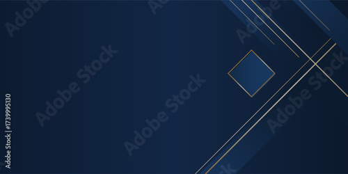 dark blue luxury premium background and gold line.