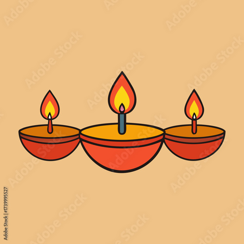 burning candle for festival