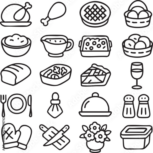 Thanksgiving Feast A Culinary Celebration of Delicious Dishes and Festive Elements.