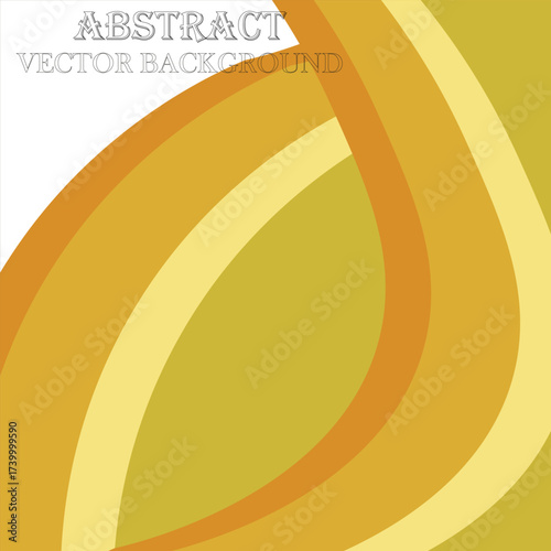 Abstract yellow orange paper cut wavy shapes layers on white background. Vector background with yellow honey or melting caramel syrup.vector modern.