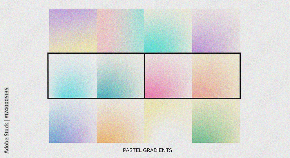 Fototapeta premium Soft pastel color swatches with subtle texture and gradient blending