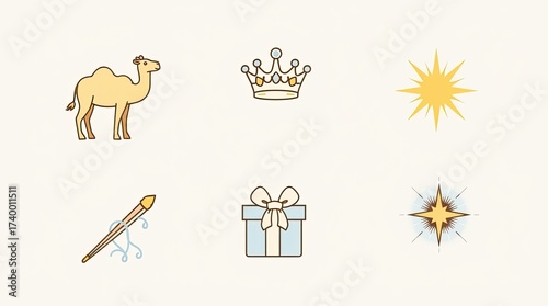 Epiphany Day – Three Kings Celebration Illustration & Design Collection