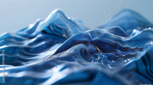 blue satin fabric