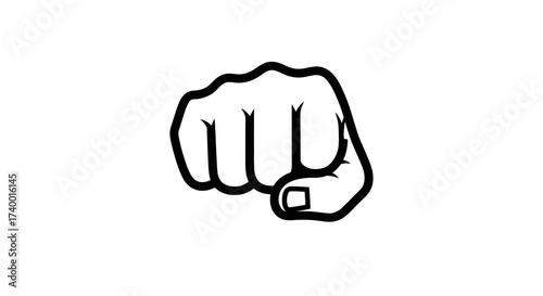 Fist Icon – Power Strength Resistance Symbol