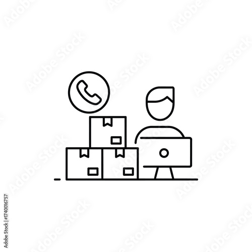 Customer service representative handling shipping and orders