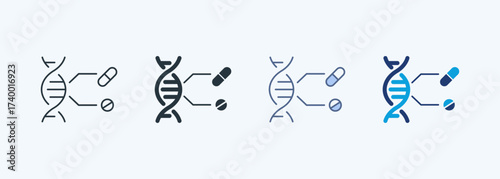 Pharmacogenomics Multiple Style Icon Collection