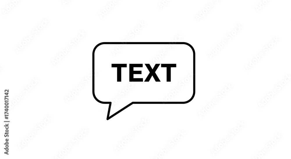 Fototapeta premium Text Message Icon – Chat Speech Bubble Symbol