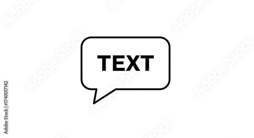 Text Message Icon – Chat Speech Bubble Symbol