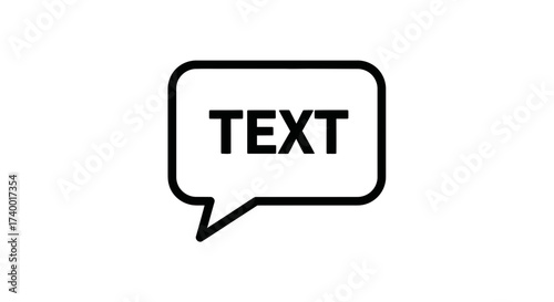 Text Message Icon – Chat Speech Bubble Symbol