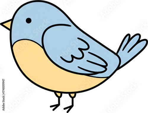 blue bird with speech bubble