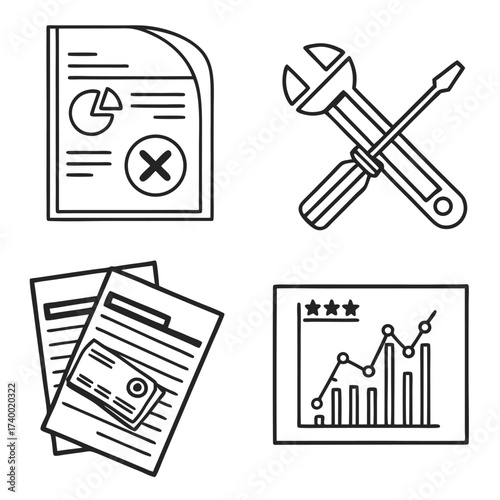 Business illustrations concepts and solutions