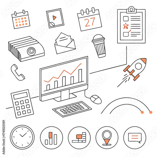 Business tools illustration