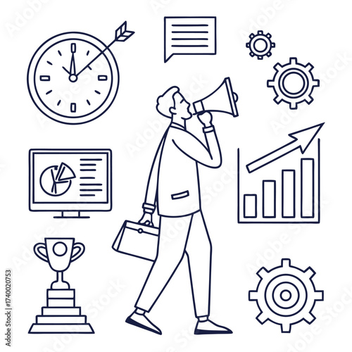 Business leader announces success strategy
