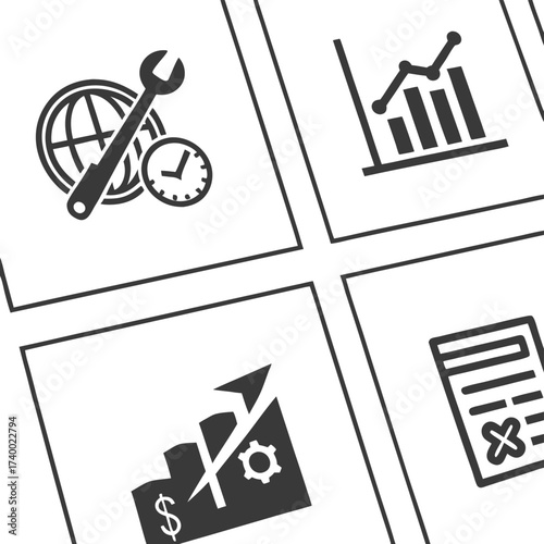 Business process improvement icons