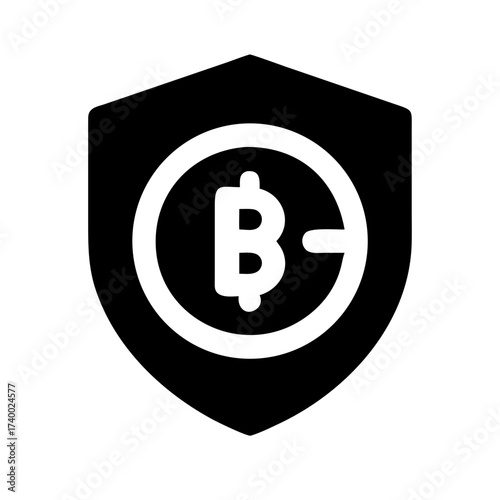 Crypto Shield Icon Set – Cryptocurrency, Blockchain, Digital, Finance, Security, Technology, Protection