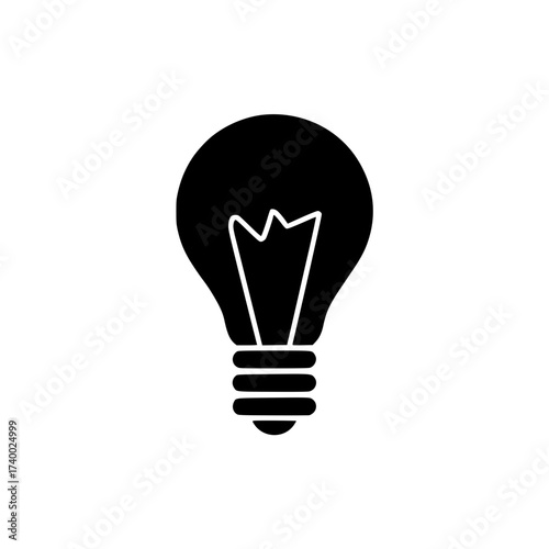 Elegant lightbulb inspires bright ideas and innovation for your next project or creative venture