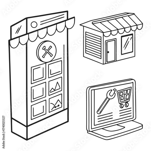 Business technology illustrations