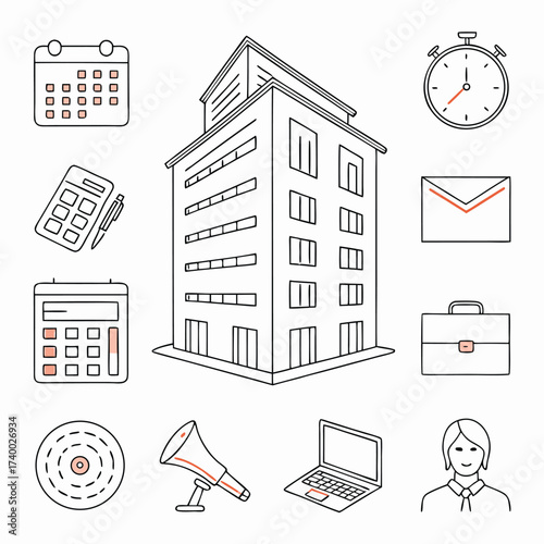 Business icons illustration design