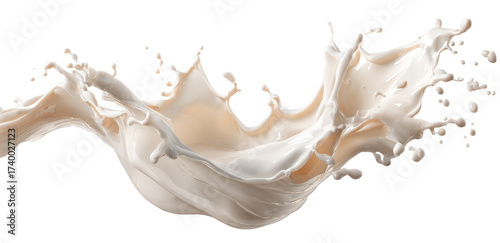 Creamy milk splash against a black background (1)