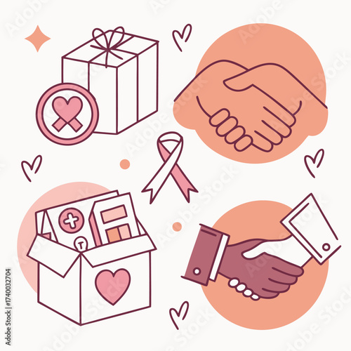 Charity donation illustration