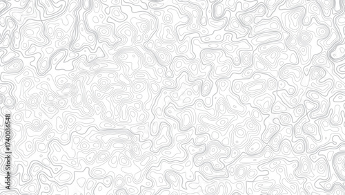 Topographic map patterns, topography line map. Abstract Topographic Pattern in Black and White. Abstract topographic contours map background. 
