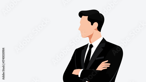 Man in suit with arms crossed