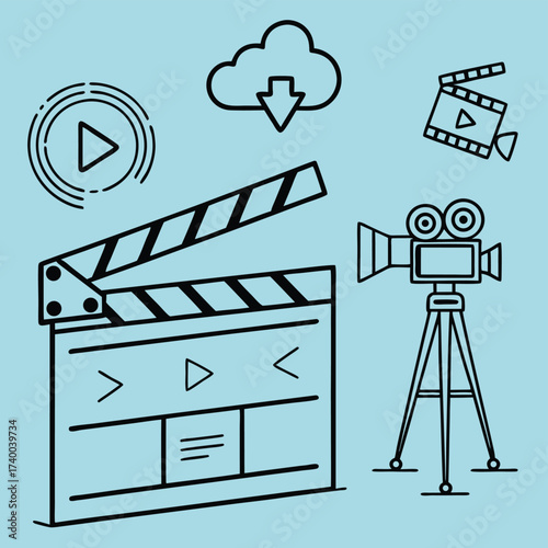 Filmmaking equipment illustration