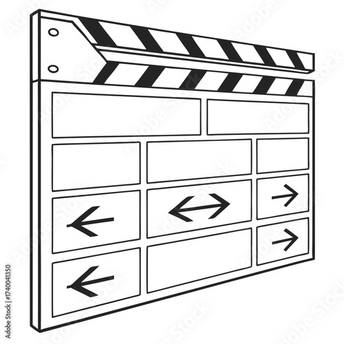 Film clapperboard illustration