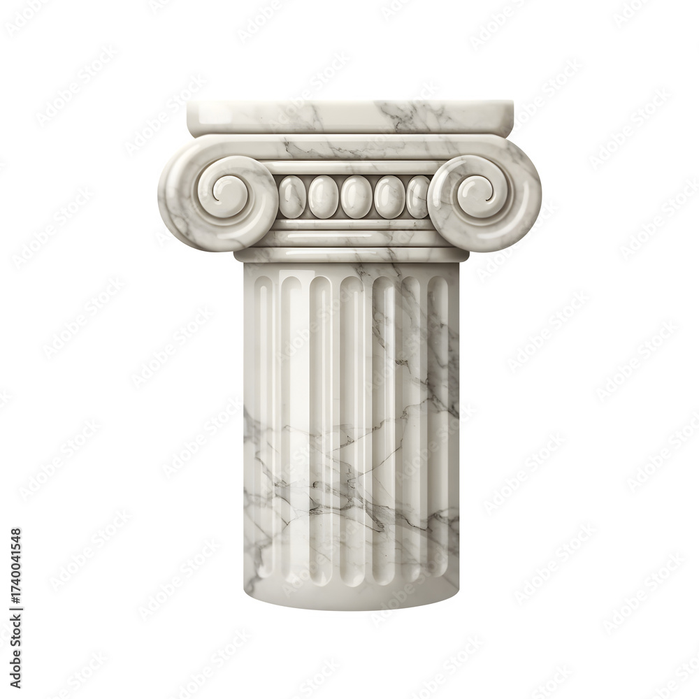 Obraz premium roman column isolated on white