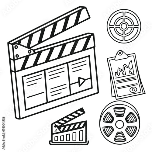 Film industry graphics illustration