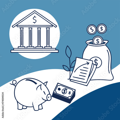 Financial growth illustration