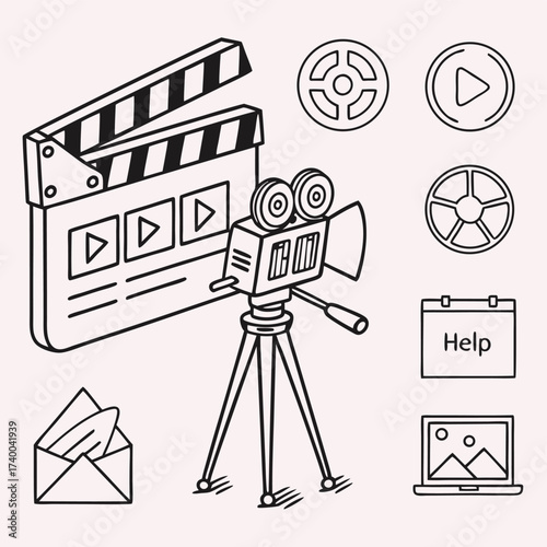 Film production design icons