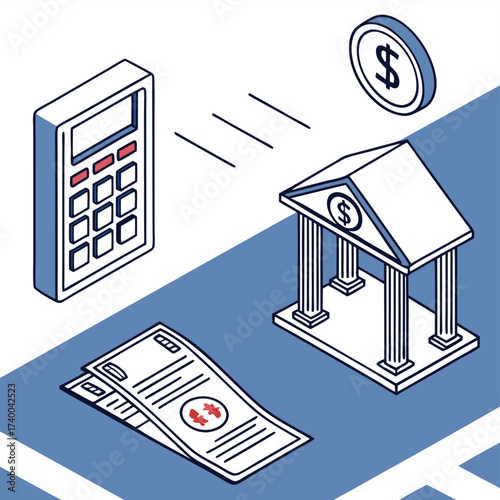 Financial illustration graphic design