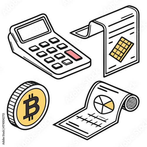 Financial illustrations business graphics