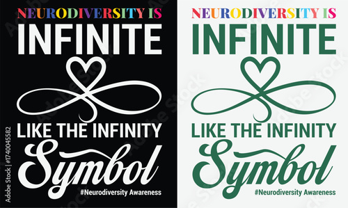 Neurodiversity Awareness T-Shirt Design | Different Not Less Quote