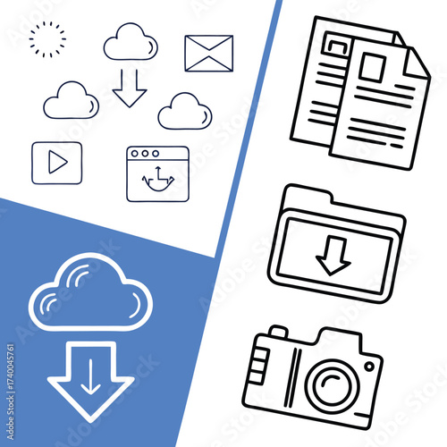 Digital file management icons
