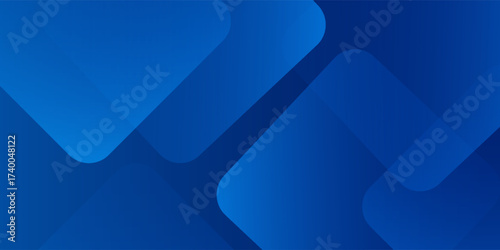 Abstract blue background with glowing geometric lines. Modern blue gradient square shape design. Futuristic technology concept. Suit for brochure, corporate, website, poster, banner, cover modern