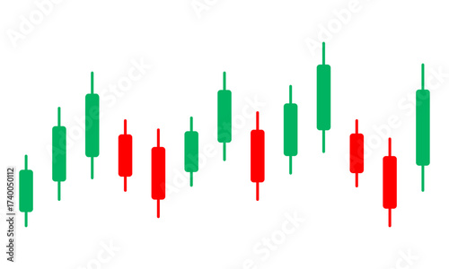 Candlestick Chart Showing Cryptocurrency Market Trends and Price Movements