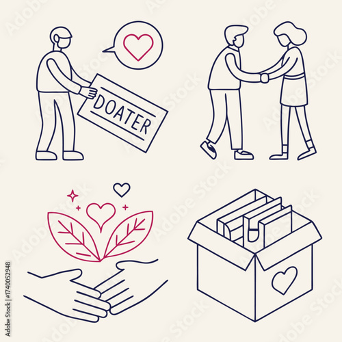 Giving sharing illustrative scenes