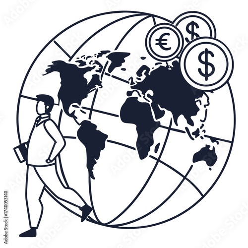 Global business person illustration
