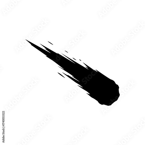 Comet silhouette vector flat illustration design.
