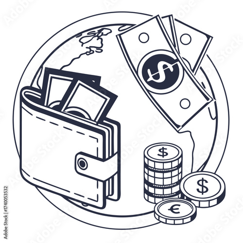 Global finance illustration