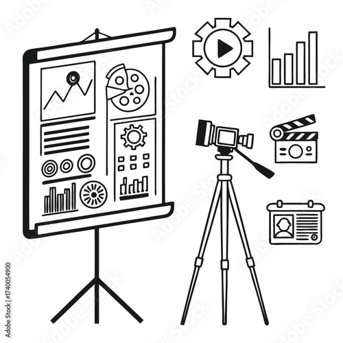 Line art filmmaker video production