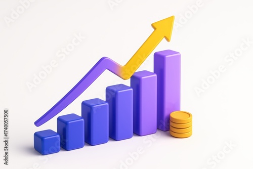 Colorful Financial Growth Chart with Gradually Increasing Bars and Stack of Coins Free Download Colorful Financial Growth Chart with Gradually Increasing Bars and Stack of Coins - GFXLoad