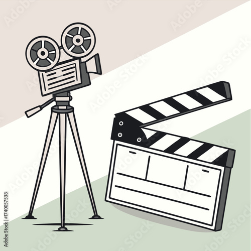 Movie equipment illustration