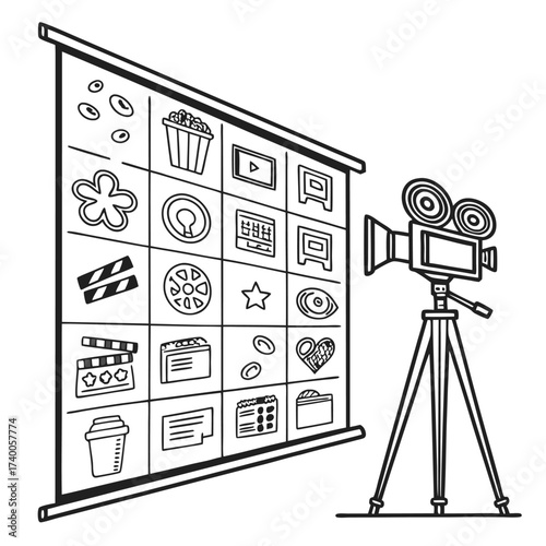 Movie production elements graphic