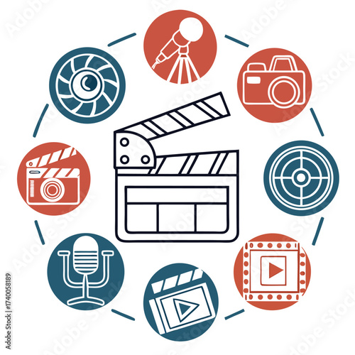 Movie production tools graphic design