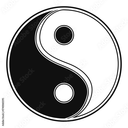 Yin and yang symbol representing balance