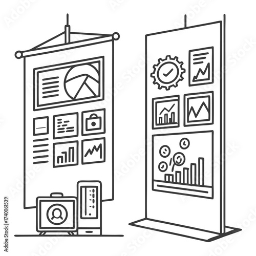 Presentation displays for business graphics