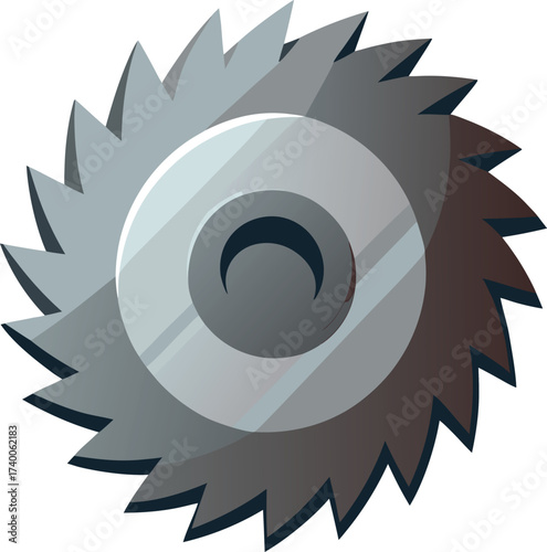 Circular saw blade with sharp teeth and icon isolated on white transparent background vector eps png jpg business people clipping path cutout 2025 2026 4k full hd poster banner label download